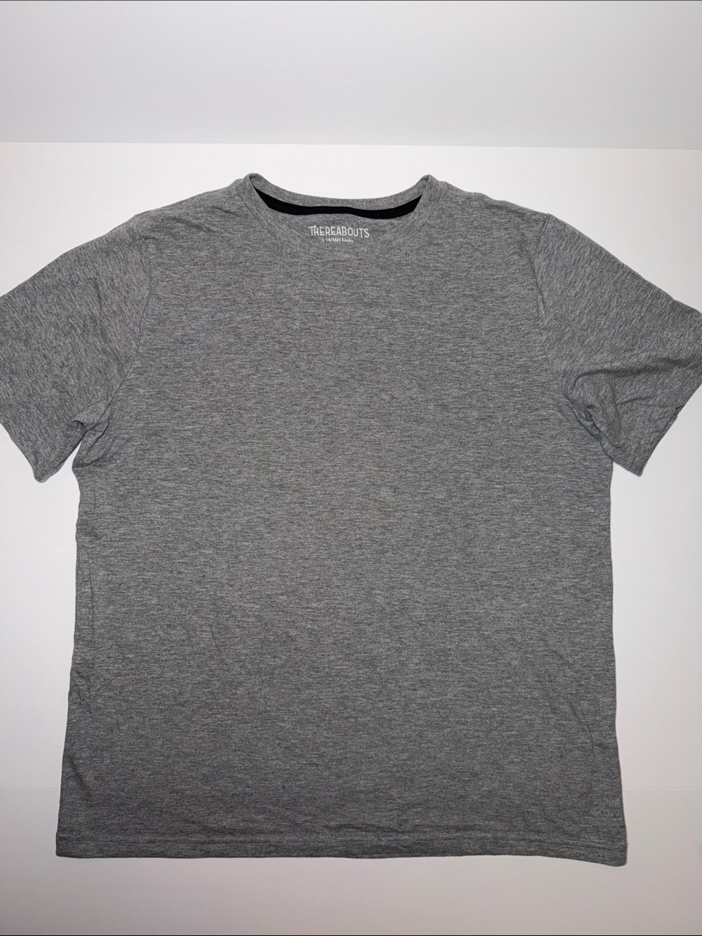 Thereabouts Kids' Short Sleeve Crew Tee - Gray - Large Husky
